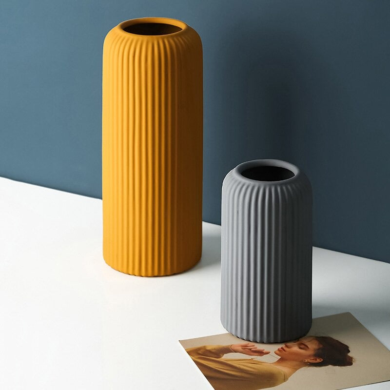 Earthy Neutral Nordic Ceramic Vase CharaDecor