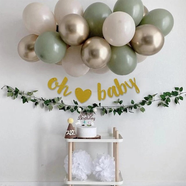 Olive Balloons Garland Arch (19pcs)