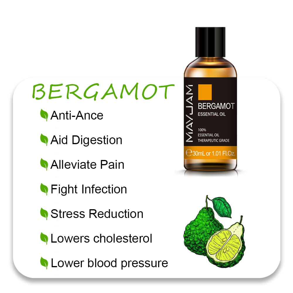 Healing Solutions 10ml Oils - Bergamot Essential Oil - 0.33 Fluid Ounces